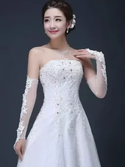 Bridal Lingerie Wedding Long Glove Woman White Lace Party