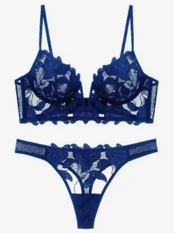 Bridal Lingerie Women Bra And Pantie Set Lace 2-Piece Underwear