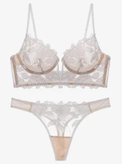 Bridal Lingerie Women Bra And Pantie Set Lace 2-Piece Underwear