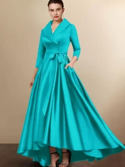 Bridal Mother Dress 2026 3/4 Length Sleeves A-Line Sash Wedding Guest Dresses Free Customization
