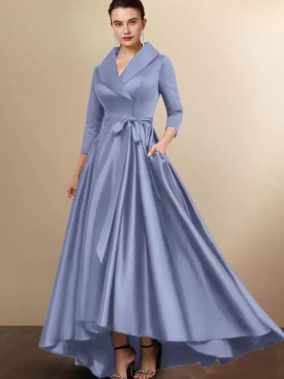 Bridal Mother Dress 2026 3/4 Length Sleeves A-Line Sash Wedding Guest Dresses Free Customization