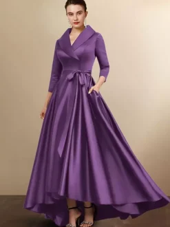 Bridal Mother Dress 2026 3/4 Length Sleeves A-Line Sash Wedding Guest Dresses Free Customization