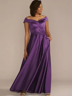 Bridal Mother Dress Bateau Neck Sleeveless A-Line Lace Embellishment Wedding Guest Dresses