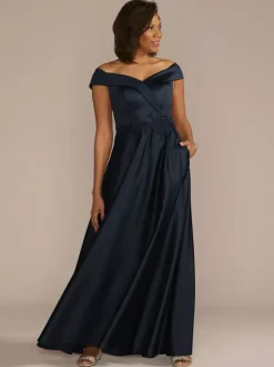 Bridal Mother Dress Bateau Neck Sleeveless A-Line Lace Embellishment Wedding Guest Dresses