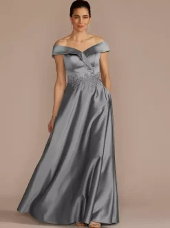 Bridal Mother Dress Bateau Neck Sleeveless A-Line Lace Embellishment Wedding Guest Dresses