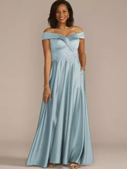 Bridal Mother Dress Bateau Neck Sleeveless A-Line Lace Embellishment Wedding Guest Dresses