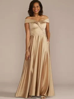 Bridal Mother Dress Bateau Neck Sleeveless A-Line Lace Embellishment Wedding Guest Dresses
