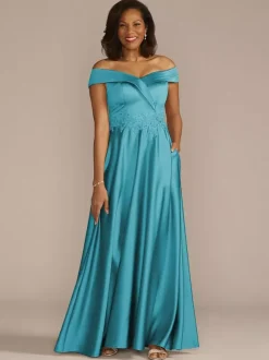 Bridal Mother Dress Bateau Neck Sleeveless A-Line Lace Embellishment Wedding Guest Dresses