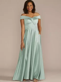 Bridal Mother Dress Bateau Neck Sleeveless A-Line Lace Embellishment Wedding Guest Dresses