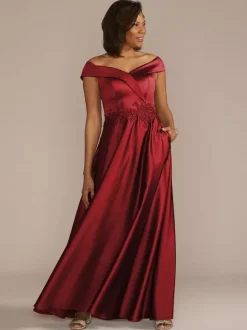 Bridal Mother Dress Bateau Neck Sleeveless A-Line Lace Embellishment Wedding Guest Dresses