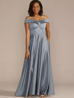 Bridal Mother Dress Bateau Neck Sleeveless A-Line Lace Embellishment Wedding Guest Dresses