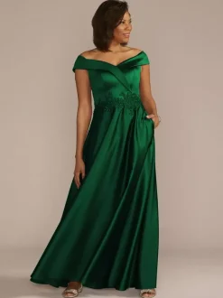Bridal Mother Dress Bateau Neck Sleeveless A-Line Lace Embellishment Wedding Guest Dresses
