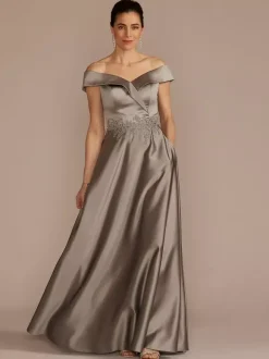 Bridal Mother Dress Bateau Neck Sleeveless A-Line Lace Embellishment Wedding Guest Dresses