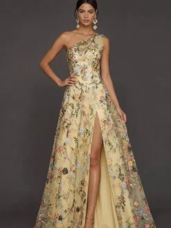 Bridal Mother Dress Designed Neckline Sleeveless A-Line Split Front Wedding Guest Dresses