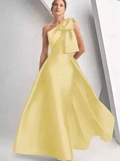Bridal Mother Dress Designed Neckline Sleeveless A-Line Bows Wedding Guest Dresses