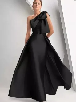 Bridal Mother Dress Designed Neckline Sleeveless A-Line Bows Wedding Guest Dresses