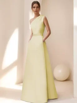 Bridal Mother Dress Designed Neckline Sleeveless A-Line Sash Floor-Length Guest Dresses For Wedding