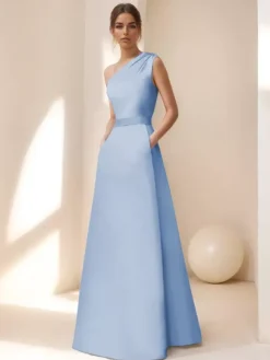 Bridal Mother Dress Designed Neckline Sleeveless A-Line Sash Floor-Length Guest Dresses For Wedding