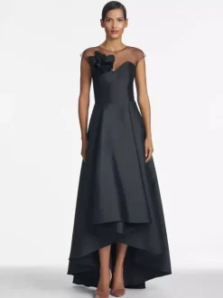 Bridal Mother Dress Illusion Neckline Sleeveless A-Line Pleated Wedding Guest Dresses