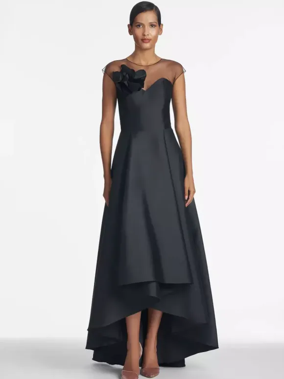 Bridal Mother Dress Illusion Neckline Sleeveless A-Line Pleated Wedding Guest Dresses
