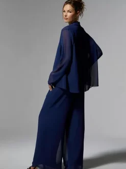 Bridal Mother Dress Jewel Neck Long Sleeves A-Line Beaded Ankle-Length Guest Dresses For Wedding