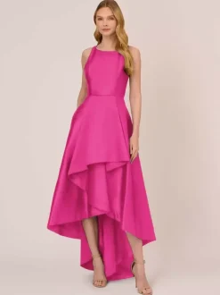 Bridal Mother Dress Jewel Neck Sleeveless A-Line Ruffles Irregular Wedding Guest Dresses