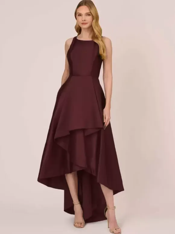 Bridal Mother Dress Jewel Neck Sleeveless A-Line Ruffles Irregular Wedding Guest Dresses