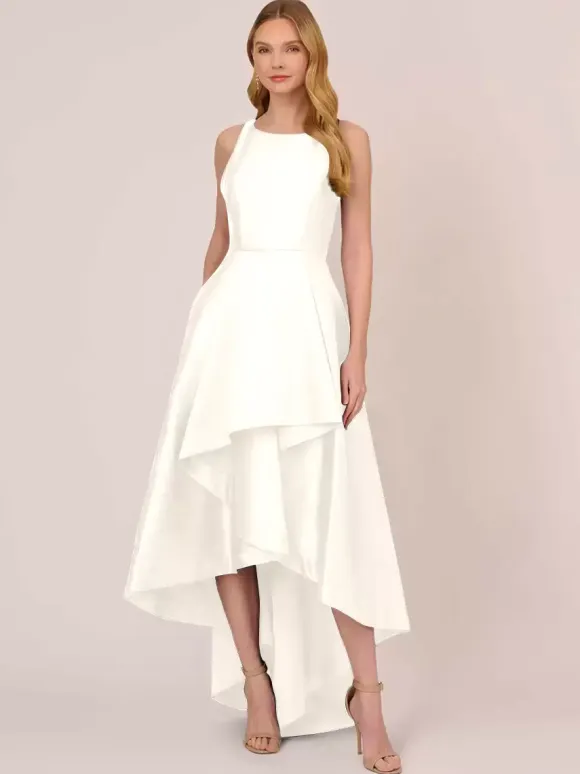 Bridal Mother Dress Jewel Neck Sleeveless A-Line Ruffles Irregular Wedding Guest Dresses