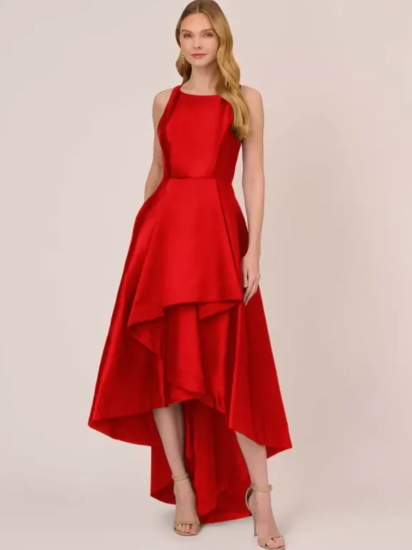 Bridal Mother Dress Jewel Neck Sleeveless A-Line Ruffles Irregular Wedding Guest Dresses