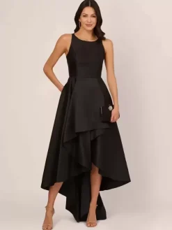 Bridal Mother Dress Jewel Neck Sleeveless A-Line Ruffles Irregular Wedding Guest Dresses