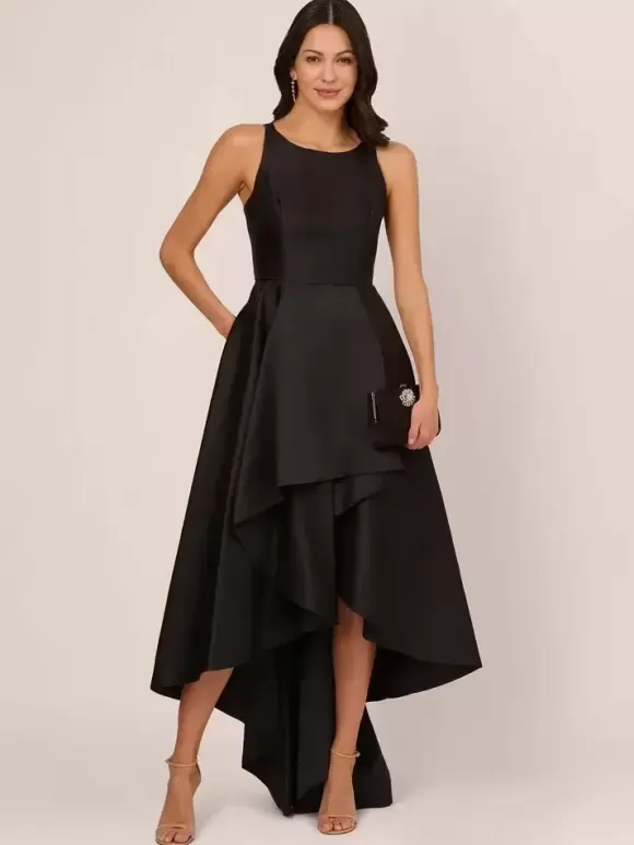 Bridal Mother Dress Jewel Neck Sleeveless A-Line Ruffles Irregular Wedding Guest Dresses