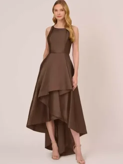 Bridal Mother Dress Jewel Neck Sleeveless A-Line Ruffles Irregular Wedding Guest Dresses