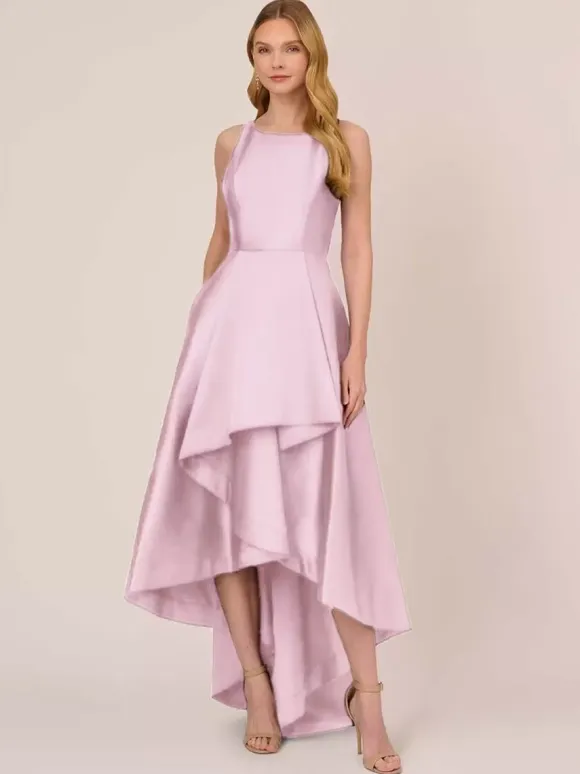 Bridal Mother Dress Jewel Neck Sleeveless A-Line Ruffles Irregular Wedding Guest Dresses