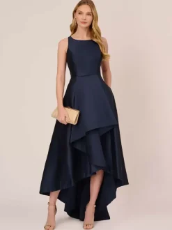 Bridal Mother Dress Jewel Neck Sleeveless A-Line Ruffles Irregular Wedding Guest Dresses