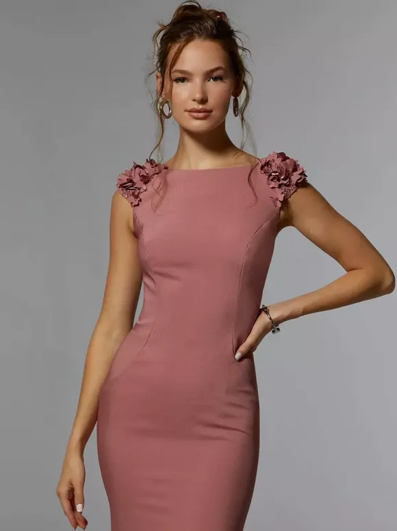 Bridal Mother Dress Jewel Neck Sleeveless Mermaid Beaded Floor-Length Wedding Guest Dresses