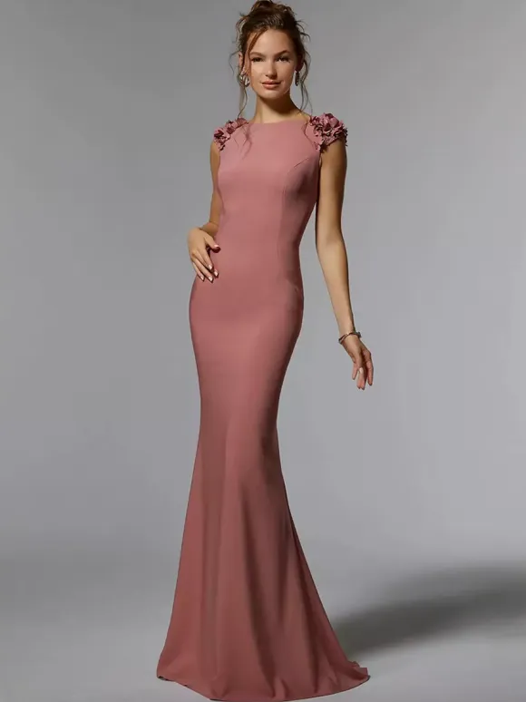 Bridal Mother Dress Jewel Neck Sleeveless Mermaid Beaded Floor-Length Wedding Guest Dresses