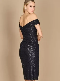 Bridal Mother Dress Off-The-Shoulder Sleeveless Sheath Knee-Length Guest Dresses For Wedding