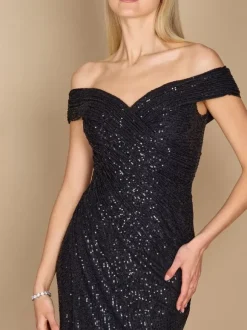 Bridal Mother Dress Off-The-Shoulder Sleeveless Sheath Knee-Length Guest Dresses For Wedding
