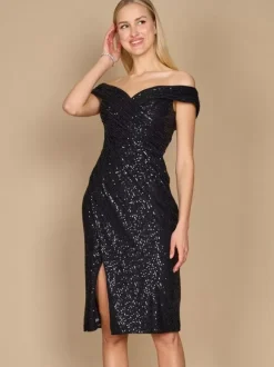 Bridal Mother Dress Off-The-Shoulder Sleeveless Sheath Knee-Length Guest Dresses For Wedding