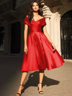 Bridal Mother Dress V-Neck Sleeveless Pleated A-Line Guest Dresses For Wedding