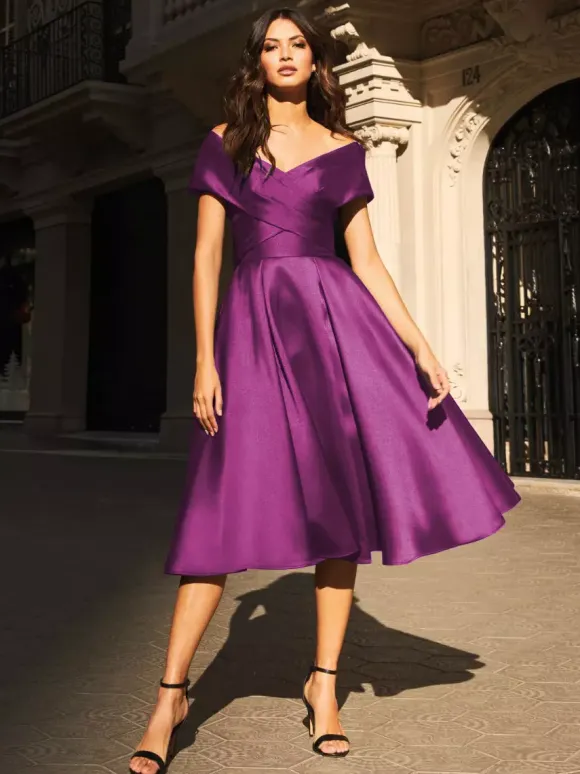 Bridal Mother Dress V-Neck Sleeveless Pleated A-Line Guest Dresses For Wedding