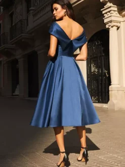 Bridal Mother Dress V-Neck Sleeveless Pleated A-Line Guest Dresses For Wedding