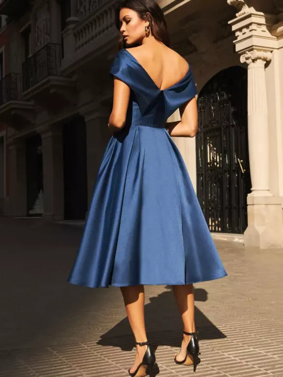 Bridal Mother Dress V-Neck Sleeveless Pleated A-Line Guest Dresses For Wedding