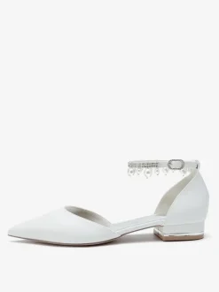 Bridal Shoes Bridal Flats PU Leather Pointed Toe