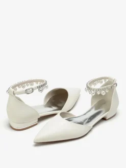 Bridal Shoes Bridal Flats PU Leather Pointed Toe