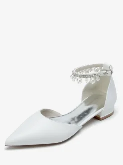 Bridal Shoes Bridal Flats PU Leather Pointed Toe