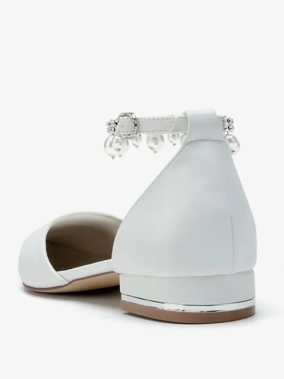 Bridal Shoes Bridal Flats PU Leather Pointed Toe