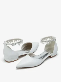 Bridal Shoes Bridal Flats PU Leather Pointed Toe