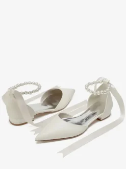 Bridal Shoes Bridal Flats PU Leather Pointed Toe