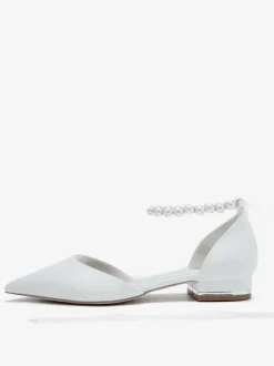 Bridal Shoes Bridal Flats PU Leather Pointed Toe